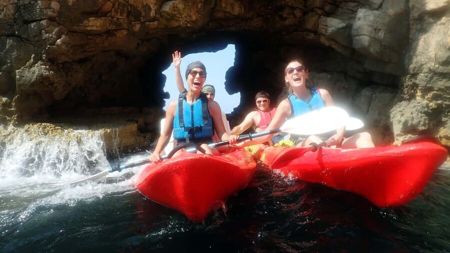 Pula: Sea Adventure – Boat, Kayak, Snorkeling & Cliff Jumps - Rocky passages and a sea canyon
