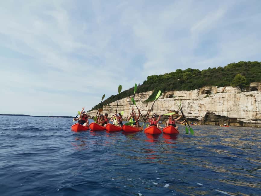 Pula: Sea Adventure – Boat, Kayak, Snorkeling & Cliff Jumps - A closer look at the three-hour schedule
