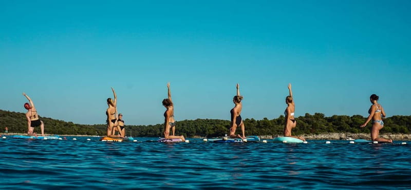 Pula: SUP Yoga Classes at Morning & Sunset - Paddling to the SUP yoga buoy