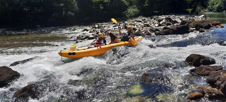 Rafting/Kayaking adventure river Kupa - On the Kupa: 7 to 10 kilometers of whitewater