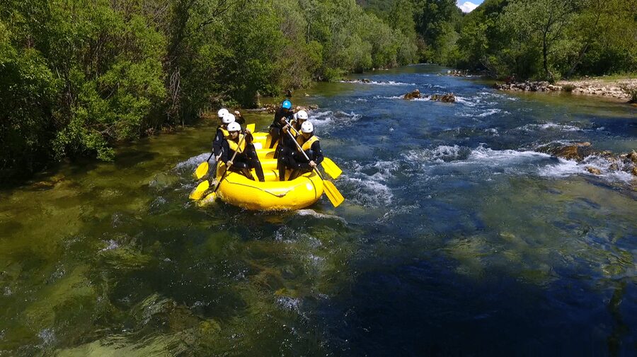 Rafting on the Cetina river - The 15-minute briefing and equipment check