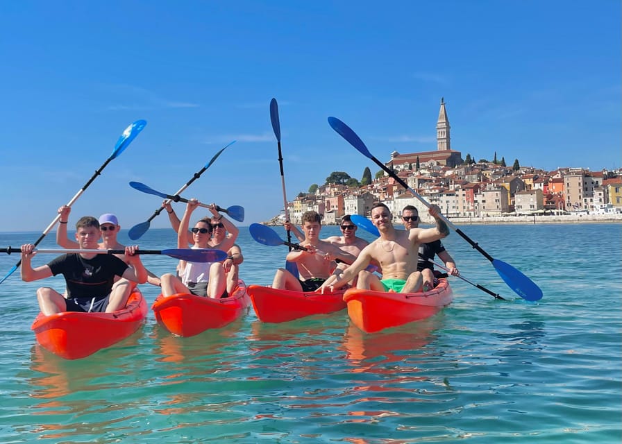 Rovinj: BUBA-KAYAK TOURS, snorkeling, cliff jupming&drinks - The safety briefing and first paddle