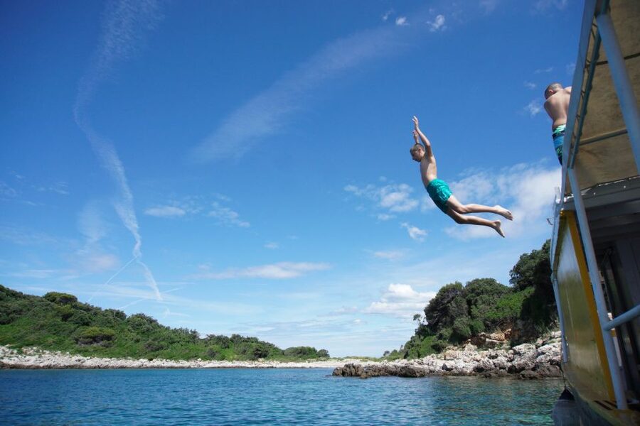Rovinj Islands Boat Tour with Swimming - Setting sail from Rovinj’s northern port