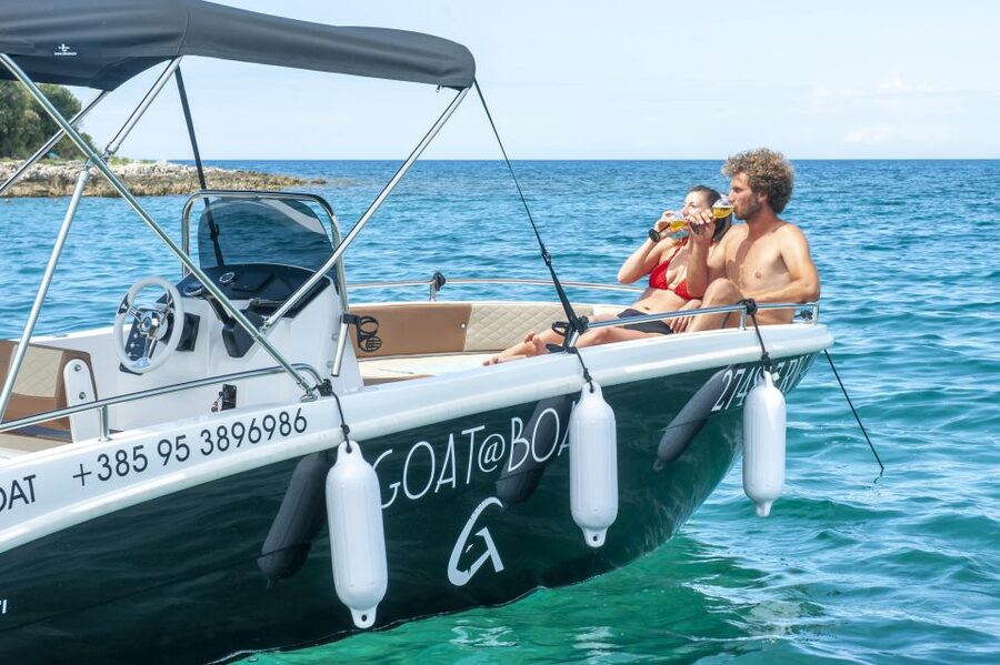 Rovinj or Vrsar: Lim Fjord & Rovinj islands Speedboat Tour - Katarina Island and optional cliff jumping