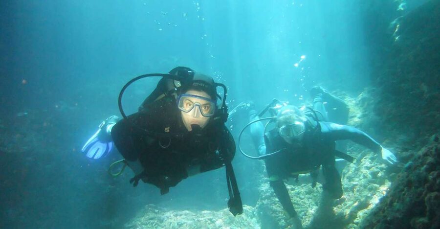 Scuba Diving in Dubrovnik: 1 Dive for Certified Divers - Tomislav beside green Lokrum