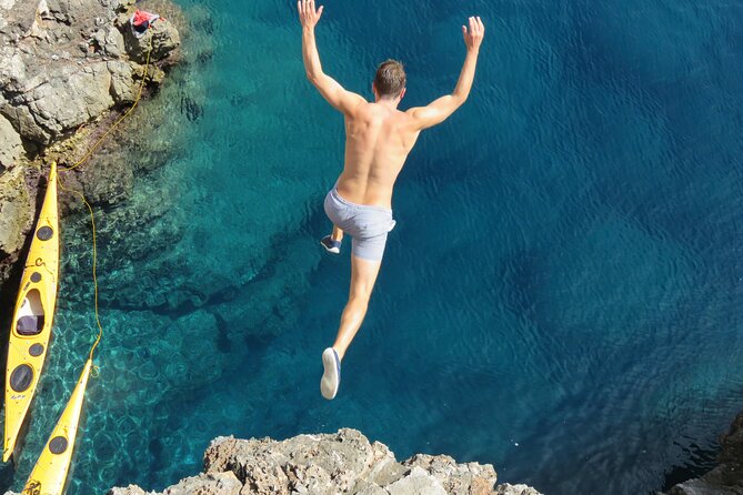 Sea Kayaking and Snorkeling to Green Cave on Sipan island from Lopud - Šipan’s stone arch and open-sea views