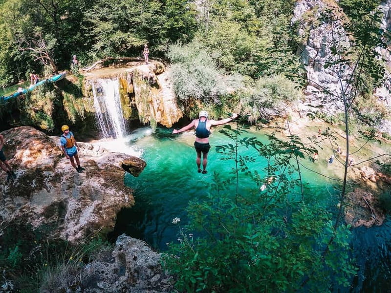 Slunj: River and Waterfalls Kayaking on Mrežnica river - Five kilometers of swimming, paddling, and canyon views