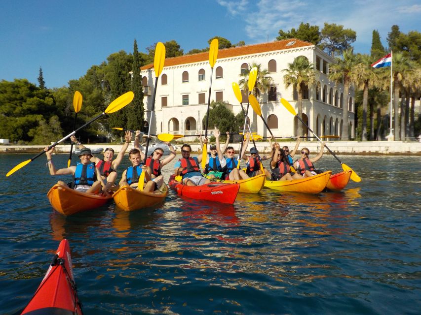 Split 4-Hour Guided Sea Kayak Tour - The swimming break near a small beach