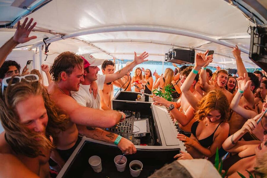 Split: Blue Lagoon Boat Party with Slide, Dj and After Party - Is This Split Boat Party Good Value at $45?