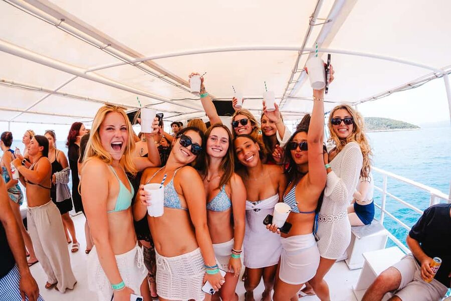 Split: Blue Lagoon Boat Party with Slide, Dj and After Party - The After Party and Club Entry