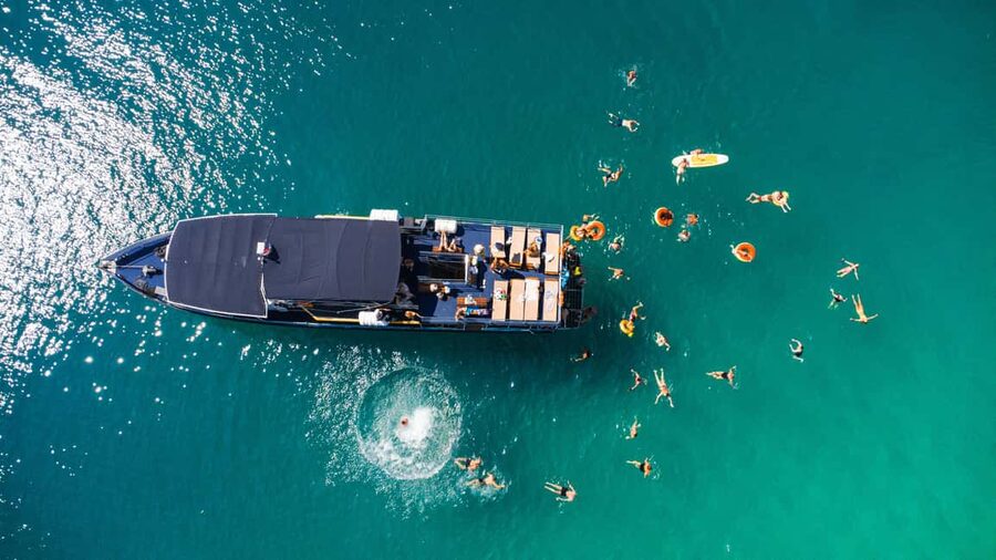 Split: Blue Lagoon, Shipwreck, & Šolta with Lunch & Drinks - Krknjaši Blue Lagoon saves the best swim for last