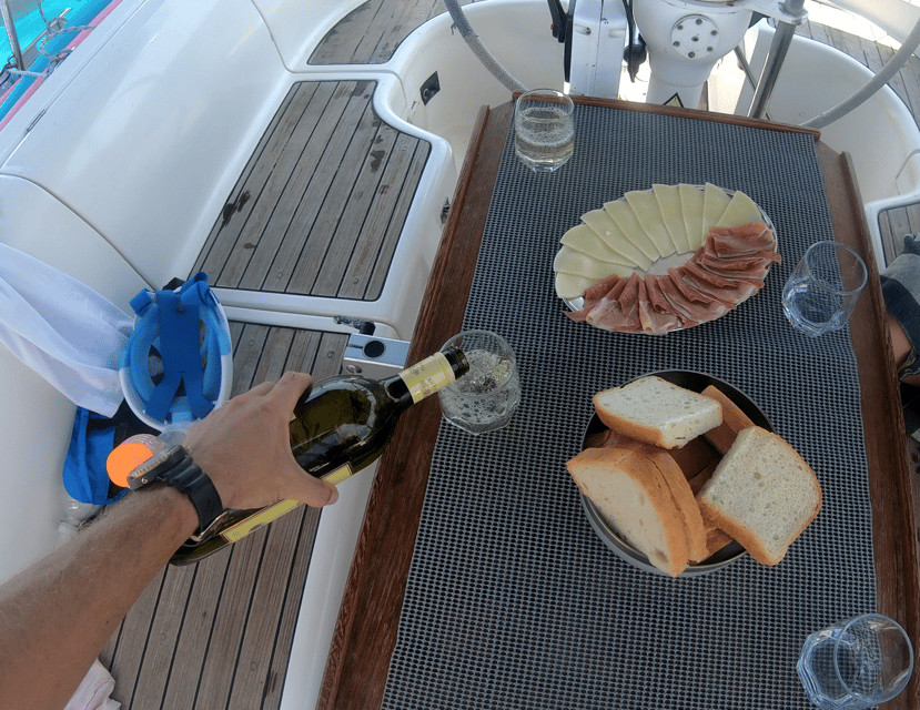 Split: Half Day Sailing Tour with Swim Stop, Snacks and Wine - The Swim Stop in a Quiet Cove
