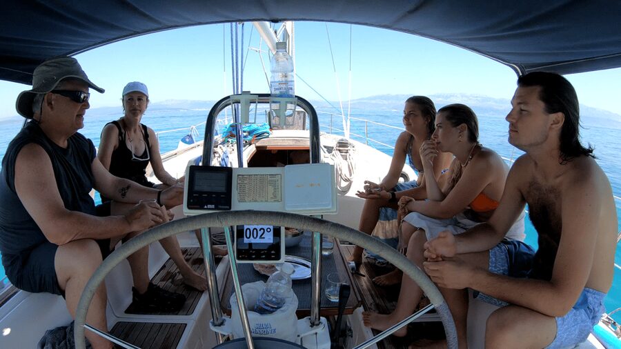 Split: Half Day Sailing Tour with Swim Stop, Snacks and Wine - Wine, Cheese, and Prosciutto on Board