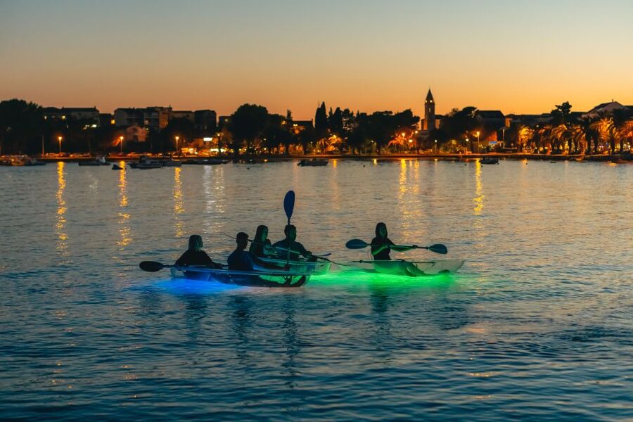Split: Illuminated Evening Guided Kayaking Tour - Into the Žrnovnica River as darkness arrives