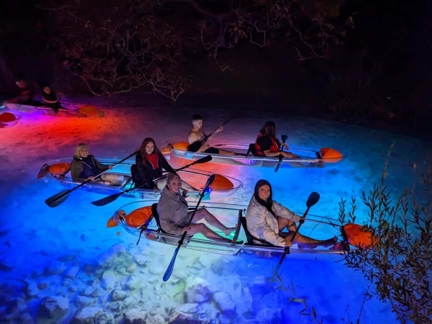 Split: Illuminated Evening Guided Kayaking Tour - A small beach beneath the stars