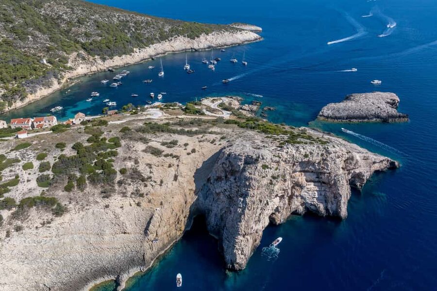 Split or Trogir: Blue Cave, Vis, and Hvar Speedboat Day Trip - Blue Cave: a short visit with a big visual payoff