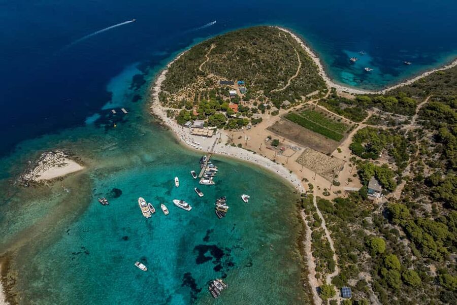 Split or Trogir: Blue Cave, Vis, and Hvar Speedboat Day Trip - Pakleni Islands: pretty, social, and optional-feeling