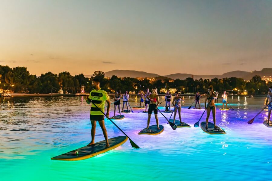 Split: Stand Up Paddleboard Night Glow Tour - From central Split to the Stobreč beach
