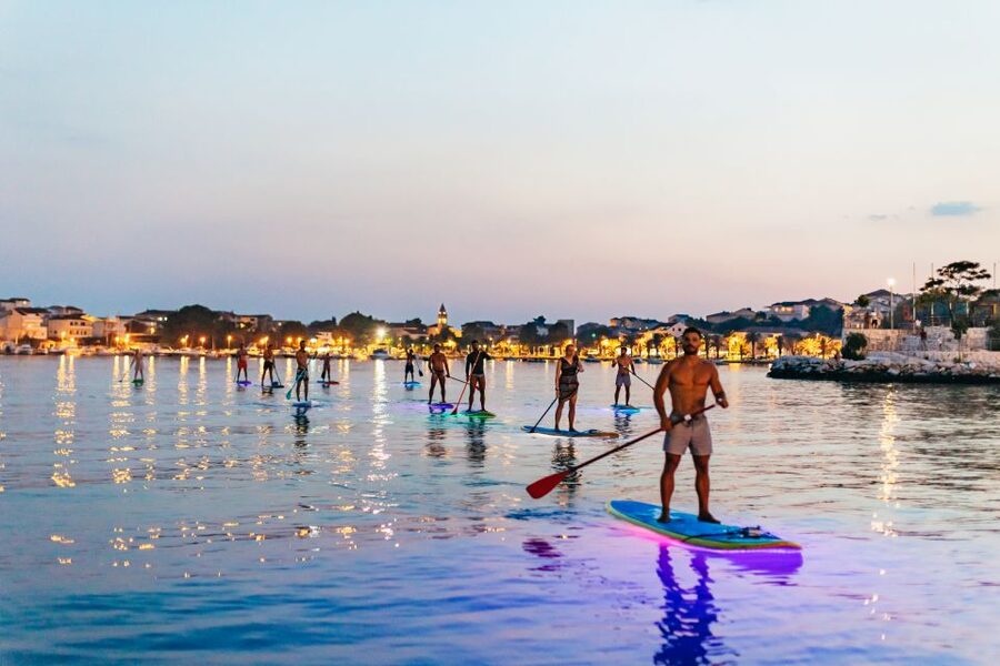 Split: Stand Up Paddleboard Night Glow Tour - The calmer river section near Stobreč