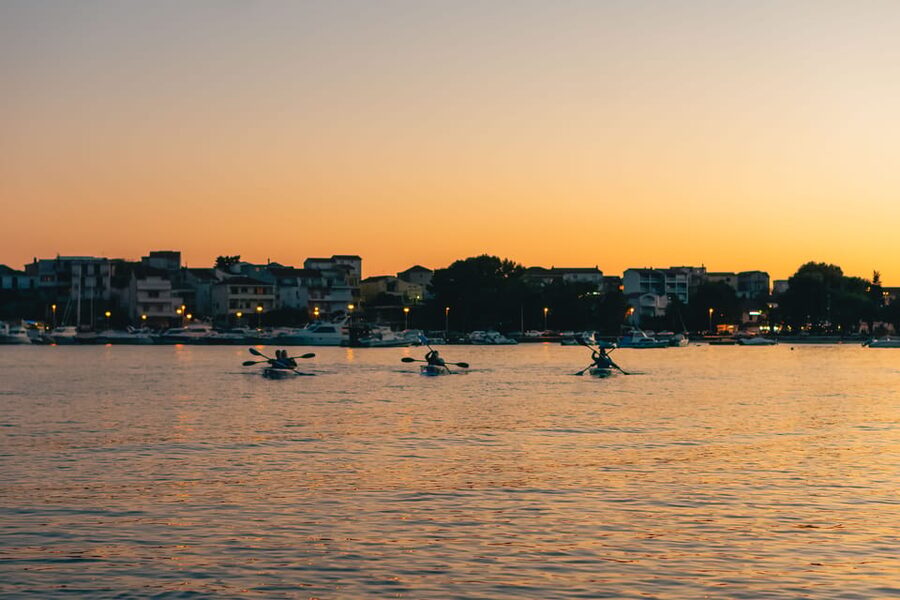 Split: Sunset Guided Kayaking Tour - Leaving central Split for Stobreč