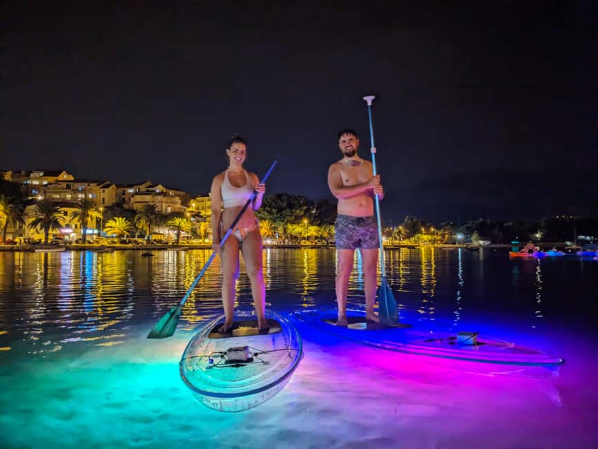 Split: Transparent SUP night Glow tour - The first hour on the sea