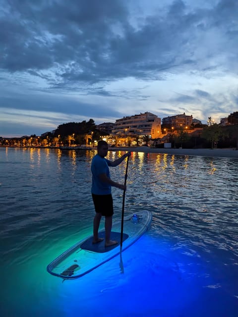 Split: Transparent SUP night Glow tour - Returning toward the sea