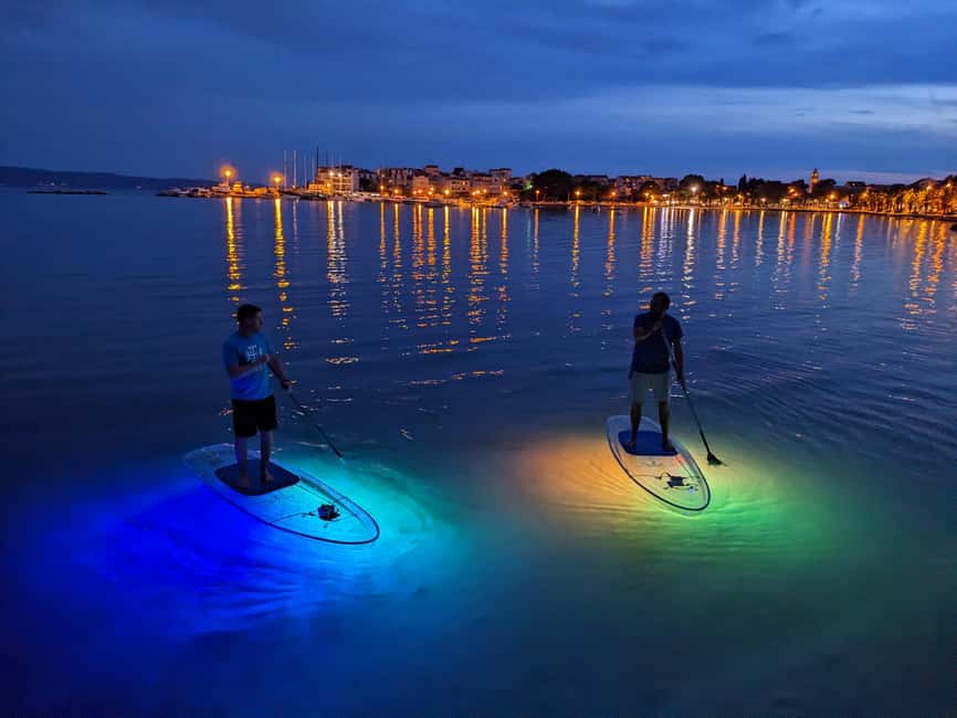 Split: Transparent SUP night Glow tour - Seasonal conditions and the open-sea route