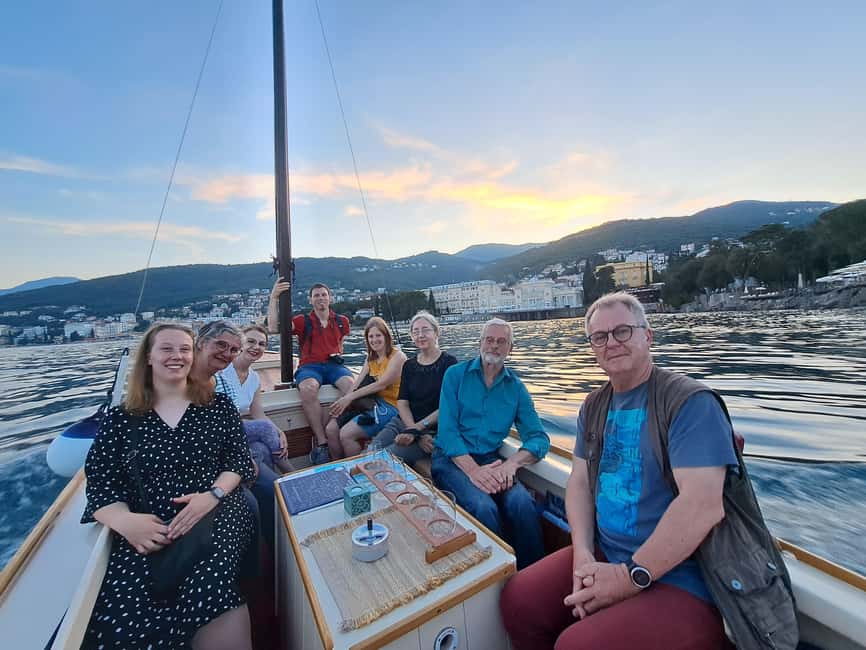 Sunset or Swim Ride Opatija on Madonnina Boat Tour - The route toward Volosko