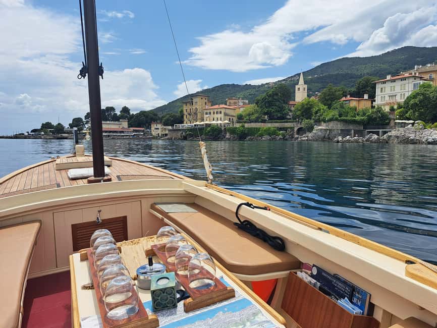 Sunset or Swim Ride Opatija on Madonnina Boat Tour - Leaving Opatija Harbour at sunset