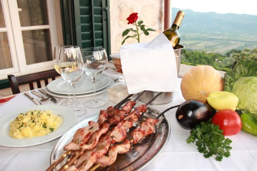 Traditional Dalmatian Cooking Class from Dubrovnik - Welcome drinks at a working family estate