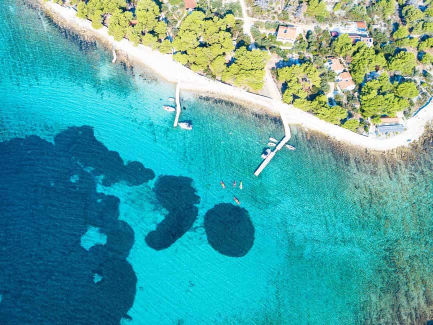 Trogir: Blue Lagoon, Maslinica, and Solinska Bay Boat Tour - Leaving Trogir by speedboat
