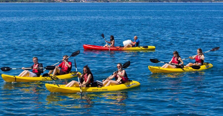 Zadar: 3–Hour Kayak Tour - The swim stop and beach bar break