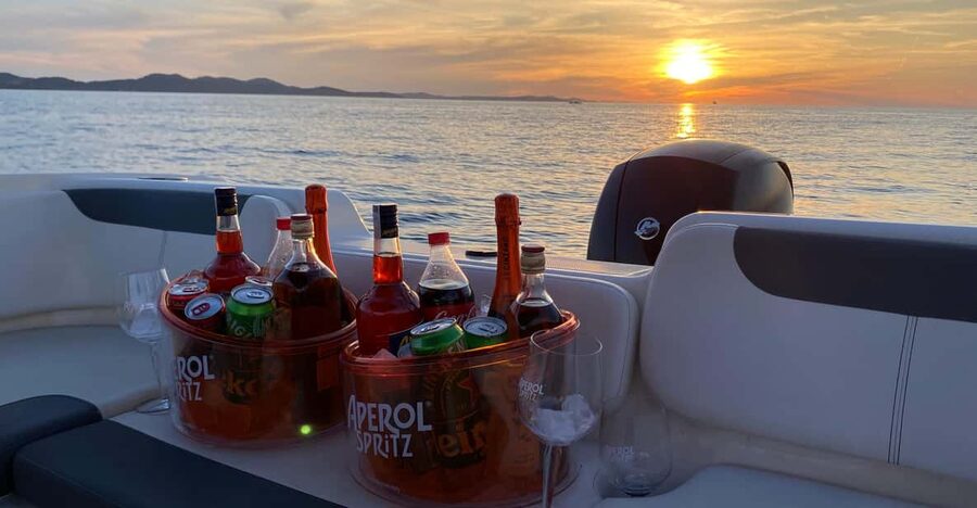 Zadar: Golden Hour Cruise RIB Tour Island Dinner Stop & Swim - Setting out from Molo Branimira