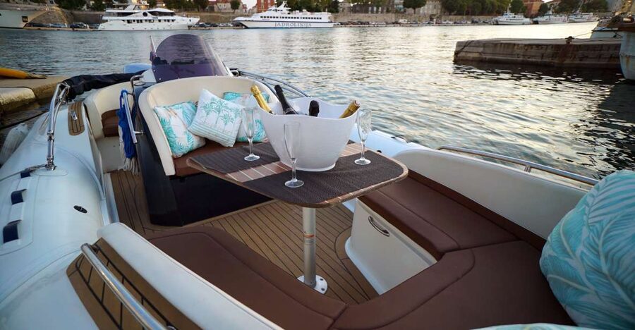 Zadar: Sunset & Nighttime Cruise with Sparkling Wine - Leaving the marina and watching Zadar recede